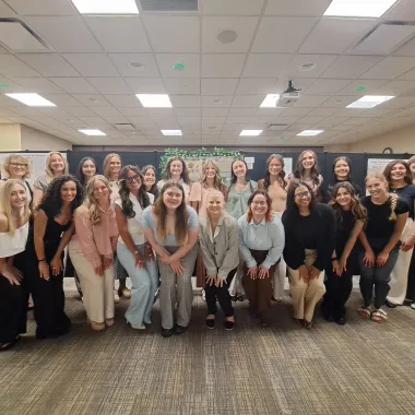Group of students posing for the camera at the CCPAC Open House Spring 2024
