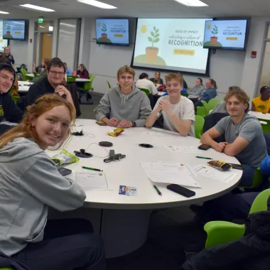 students participating in Hall Government event