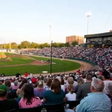 Fans watch an FM Redhawks baseball game