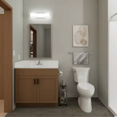 University Village Renovation 1 Bedroom Bathroom