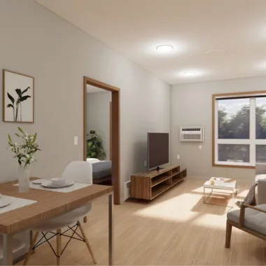 University Village Renovation 1 Bedroom Living Space