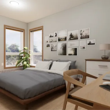 University Village Renovation 2 Bedroom, Bedroom