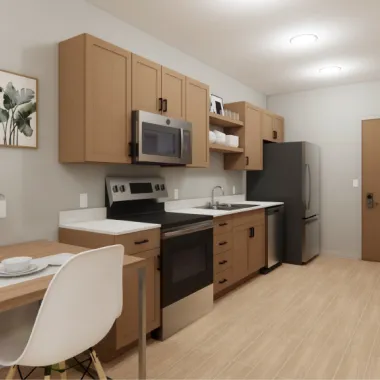 University Village Renovation Studio Kitchen