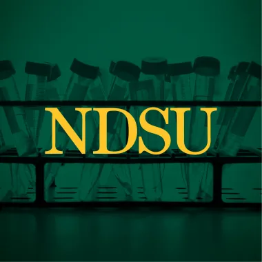 NDSU profile picture with test tube background