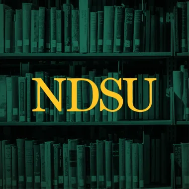 NDSU profile picture with library books background