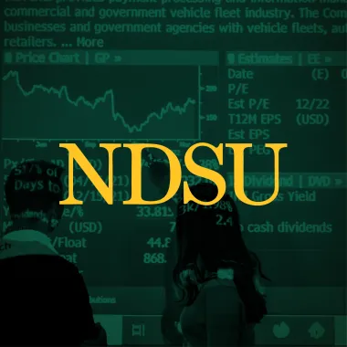 NDSU profile picture with chart and analytics background