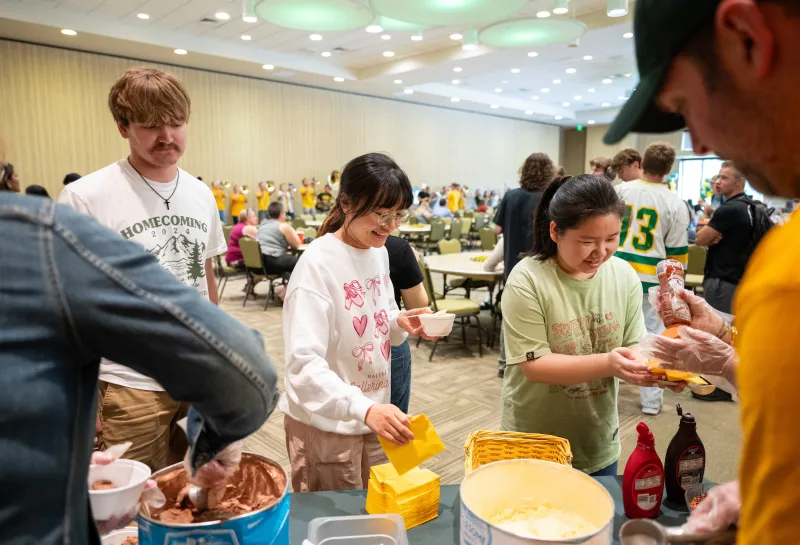 Ice cream social at NDSU 2024 Homecoming kickoff