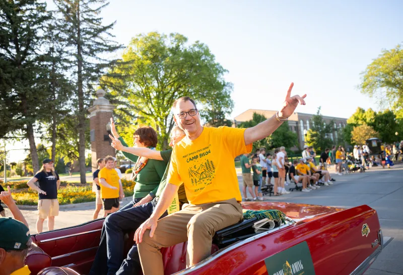 President David Cook in 2024 Homecoming parade 