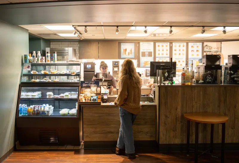 The order counter at one of NDSU's coffee shops