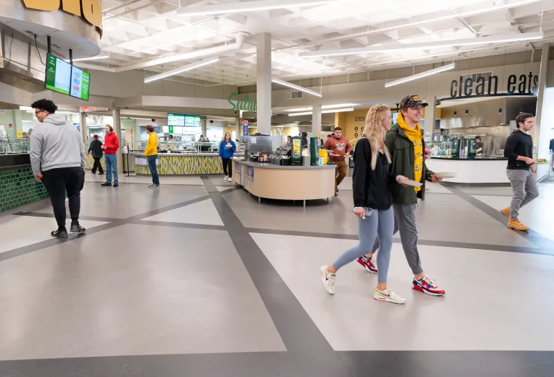 Food stations in West Dining Center