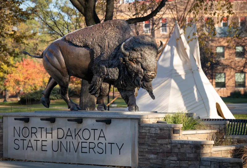 Teepee on NDSU campus during Indigenous Student Visit Day