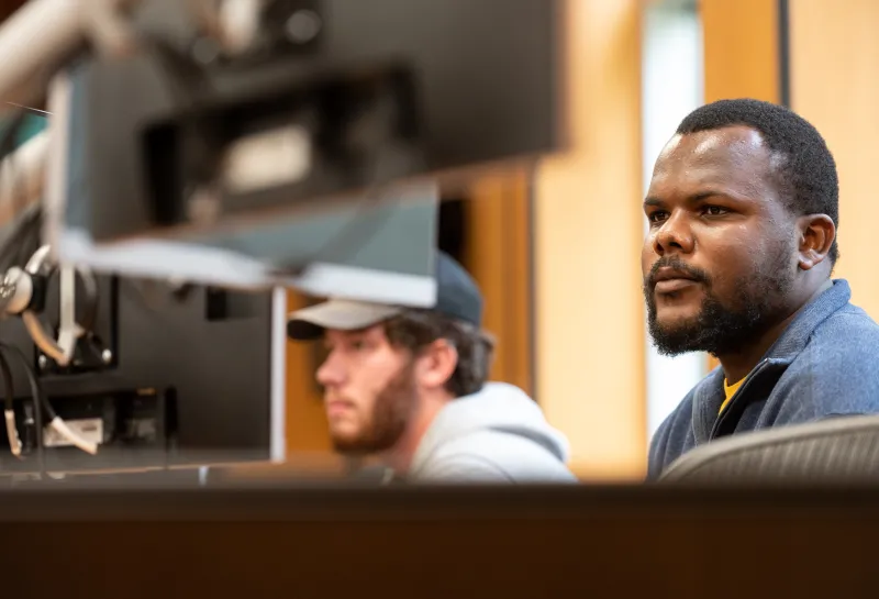 students at their computers