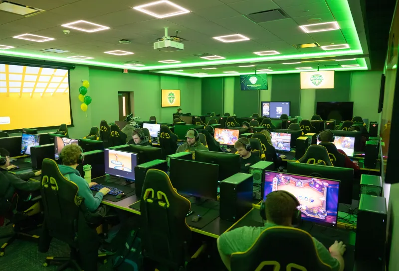 Esports Lab with students gaming