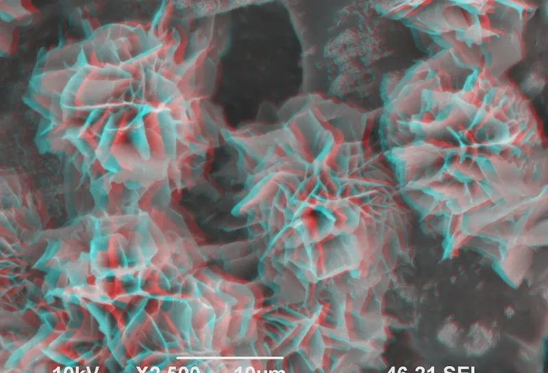 3D magnesium hydroxide crystals