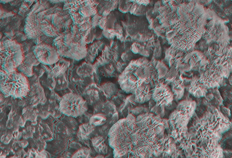 3D magnesium hydroxide crystals