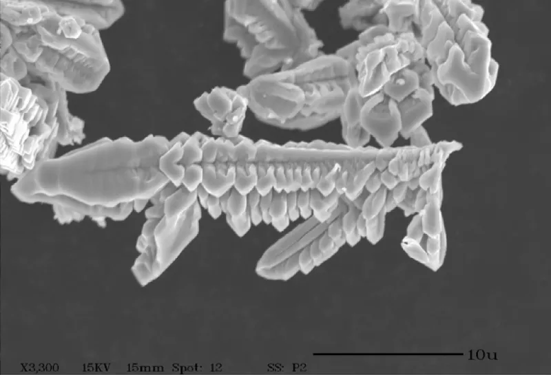 Silver sulfide crystals