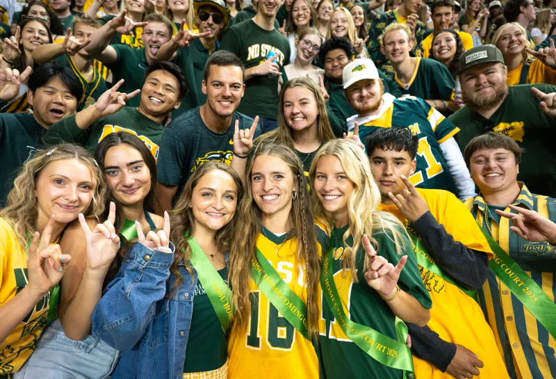 crowd shot at NDSU Bison football Homecoming 2025 game 