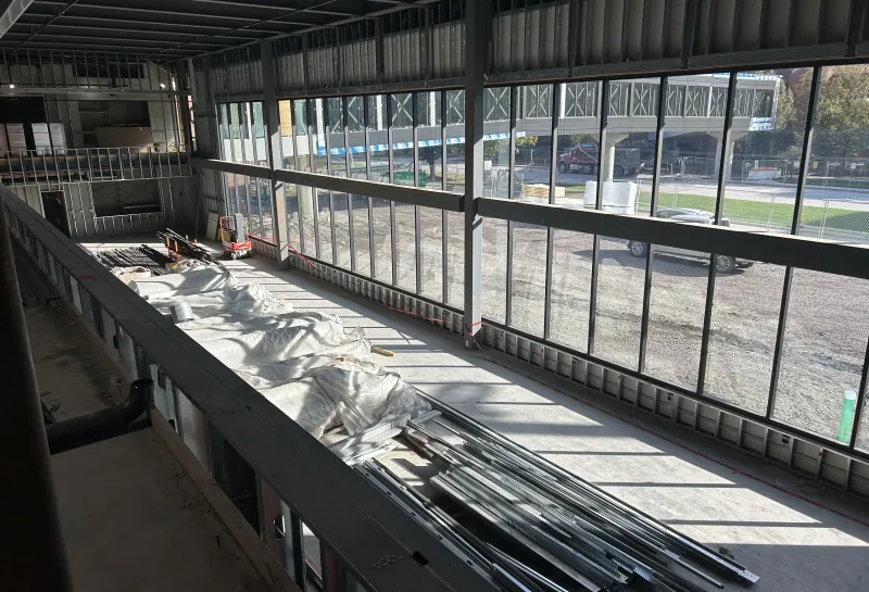 Offerdahl Hall construction interior from November 2025 