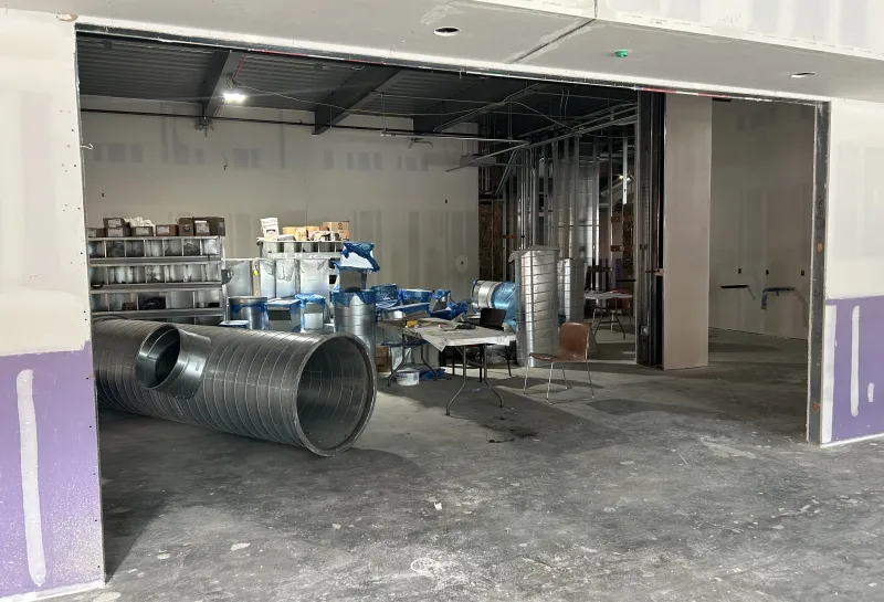 Offerdahl Hall construction interior from November 2025 