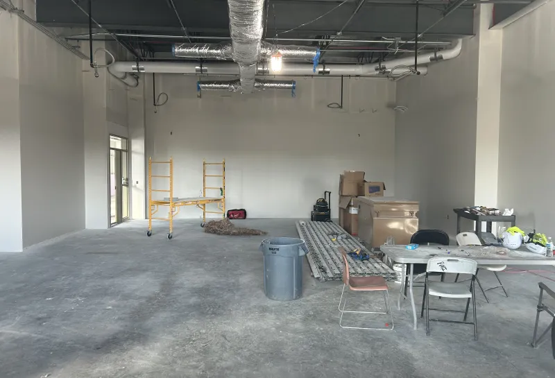 Offerdahl Hall construction interior from November 2025 