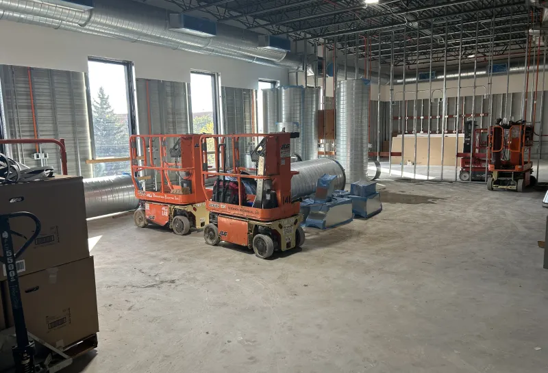 Offerdahl Hall construction interior from November 2025 