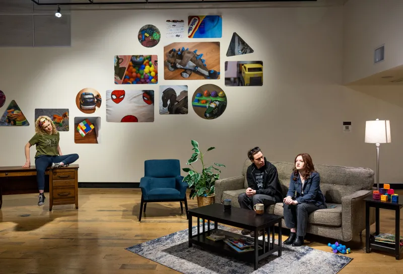 Three students performing in Theatre NDSU's "Home."