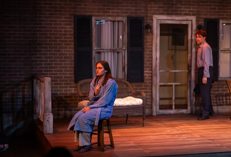 A Theatre NDSU actor starring in the play "Proof."