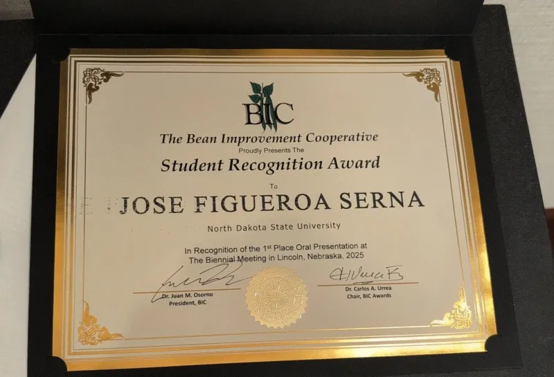 Bean Improvement Cooperative meeting presentation award