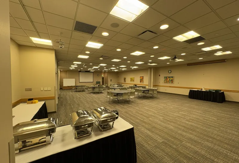 Prairie Rose room setup for banquet