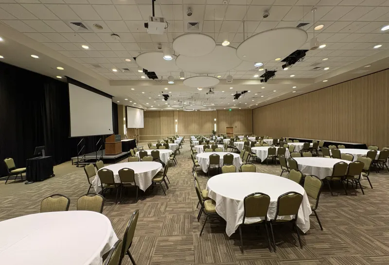 Memorial Union Ballroom A round tables
