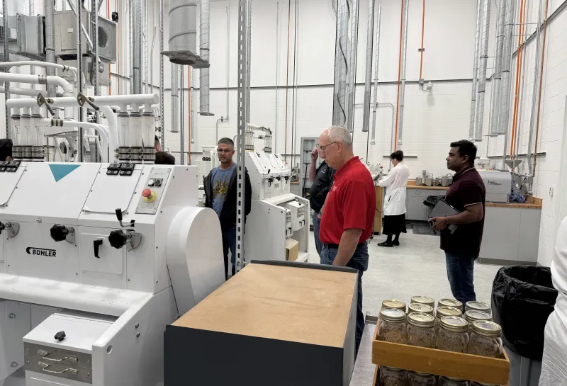 Bay state team visiting the milling facilities