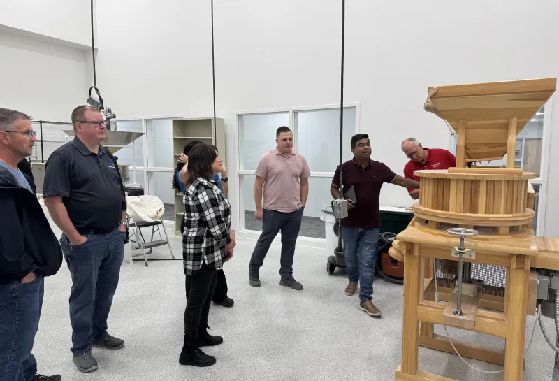bay state team visiting the stone mill 