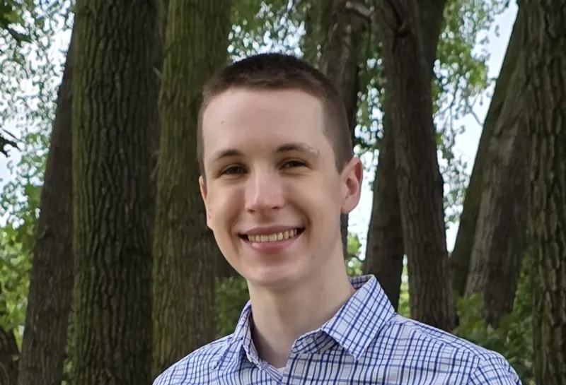 Andrew Moline, from Blaine, Minnesota, poses for a photo.