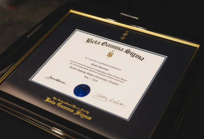 Honoree Certificate