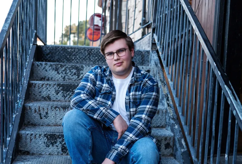 Carson Tietz, from St. Paul, Minnesota, poses for a photo.