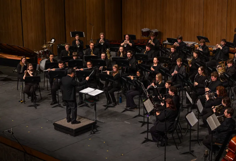 NDSU Wind Symphony performing a concert