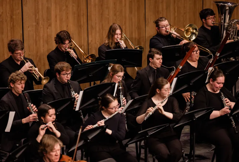 Students performing in the NDSU University Symphony Orchestra