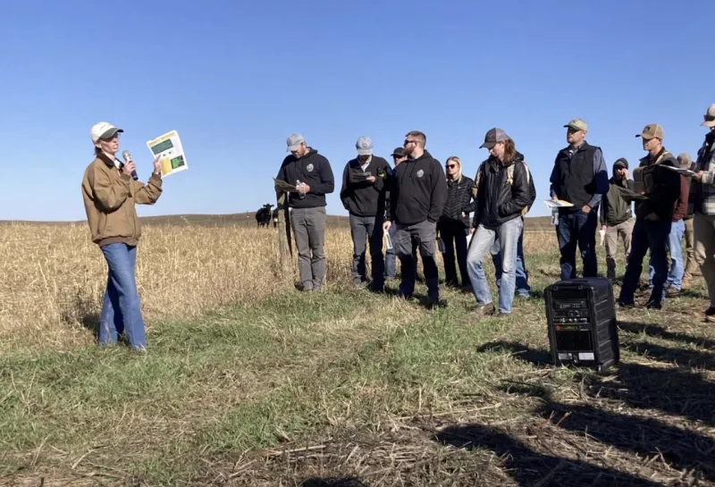 Sallie Sherman presenting at field day