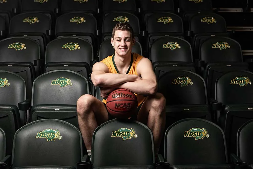 NDSU men's basketball player Rocky Kreuser