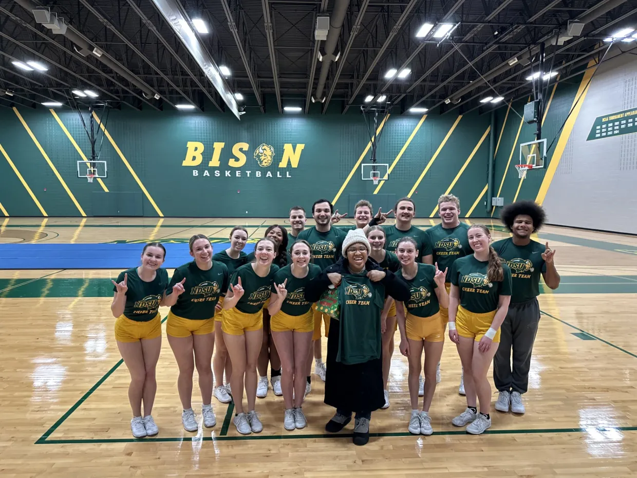 TAP program and NDSU cheer team. 