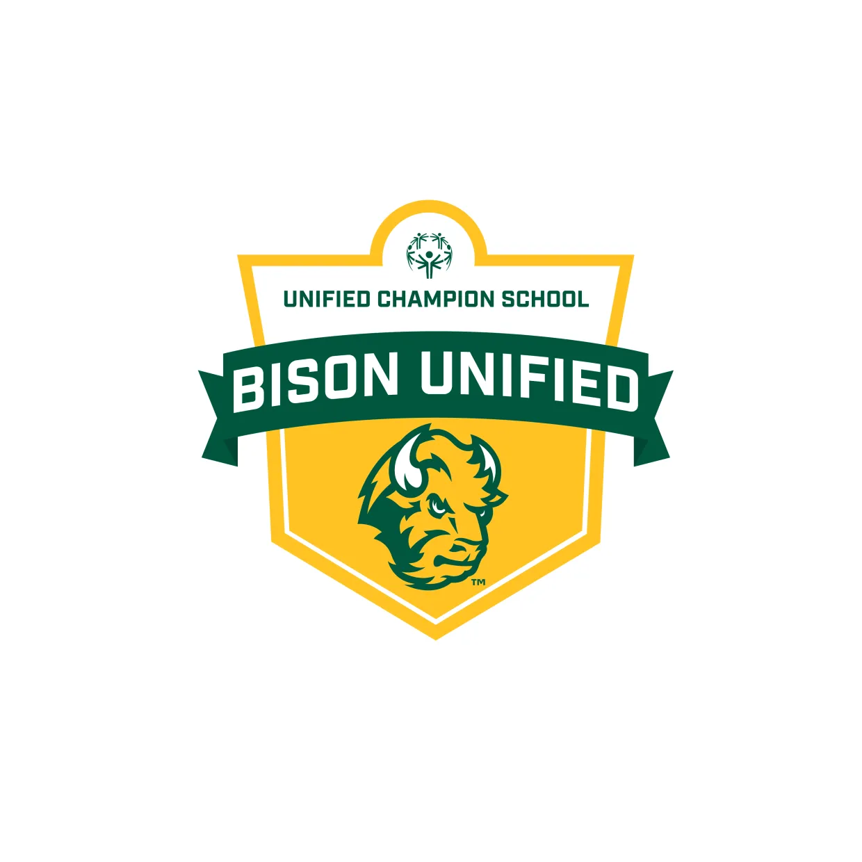 Bison Unified logo with a green banner