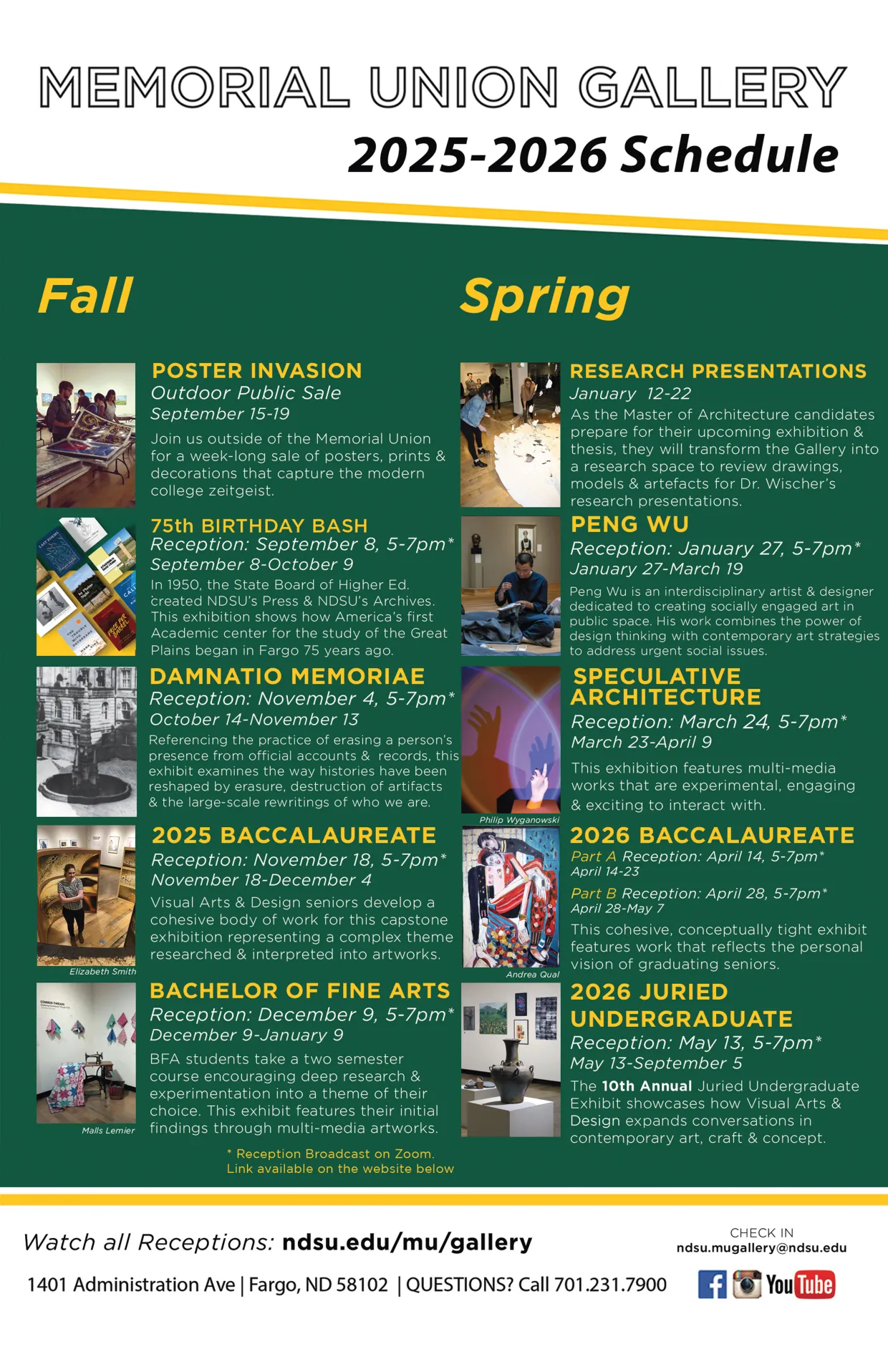 Exhibition Schedule featuring 9 exhibitions