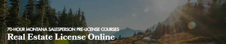 Mountain Skyline with sun shining Montana Salesperson Pre-Licensing