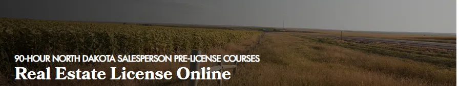 Vast Wheat field and road next to it.  North Dakota Salesperson Pre-License Courses