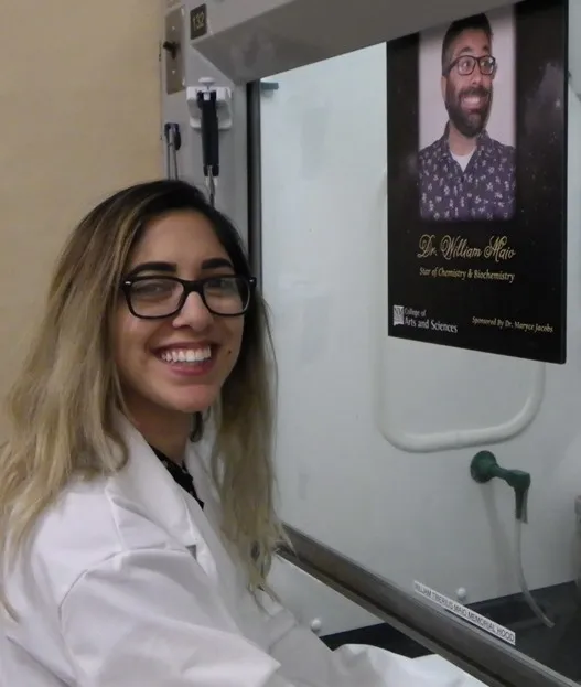 Nubia working in the Bill Tiberius Maio Memorial hood.