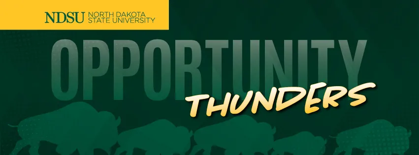 facebook cover graphic with Opportunity Thunders text and NDSU logo