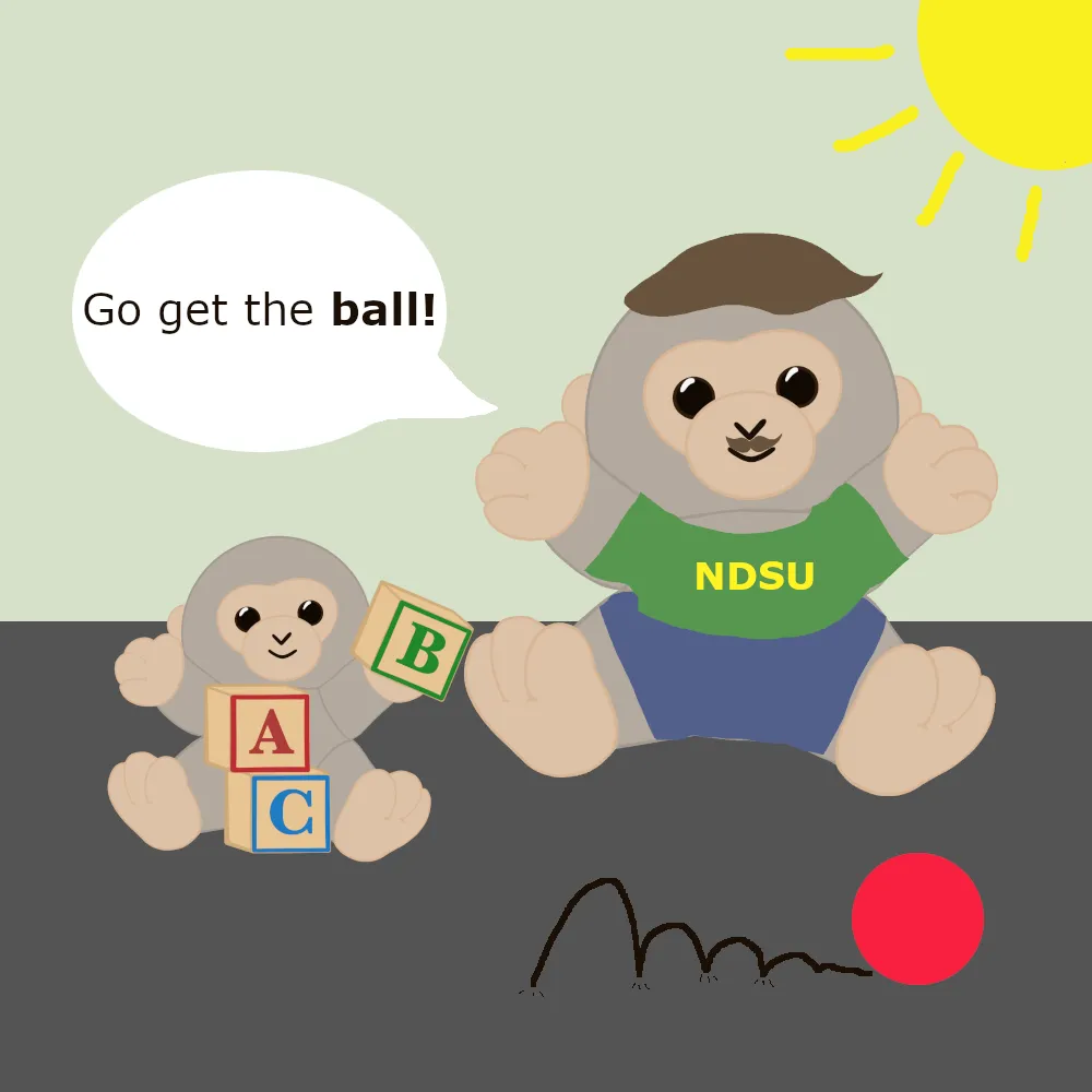 Child playing with parent