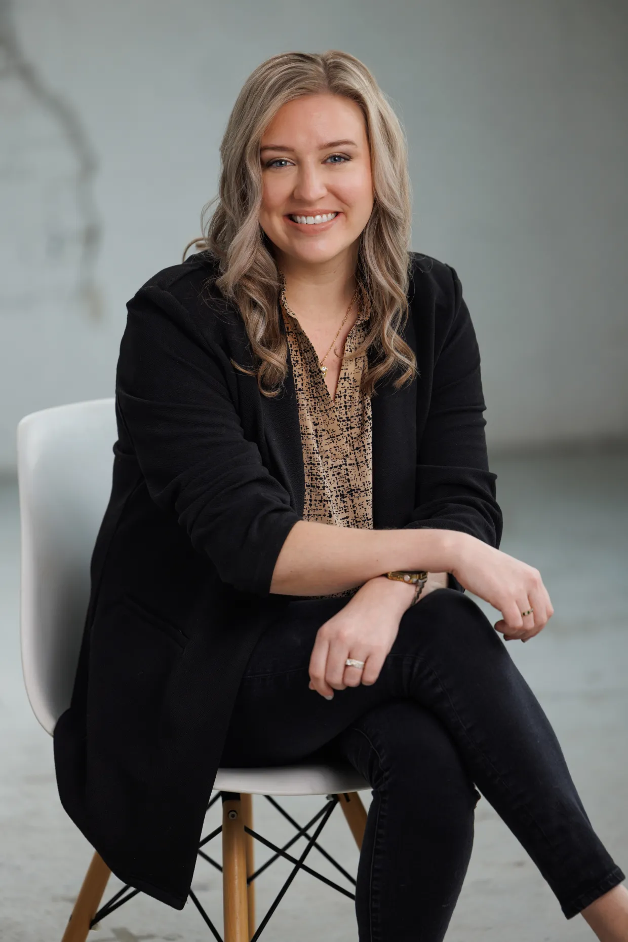 Madison smiling at camera.