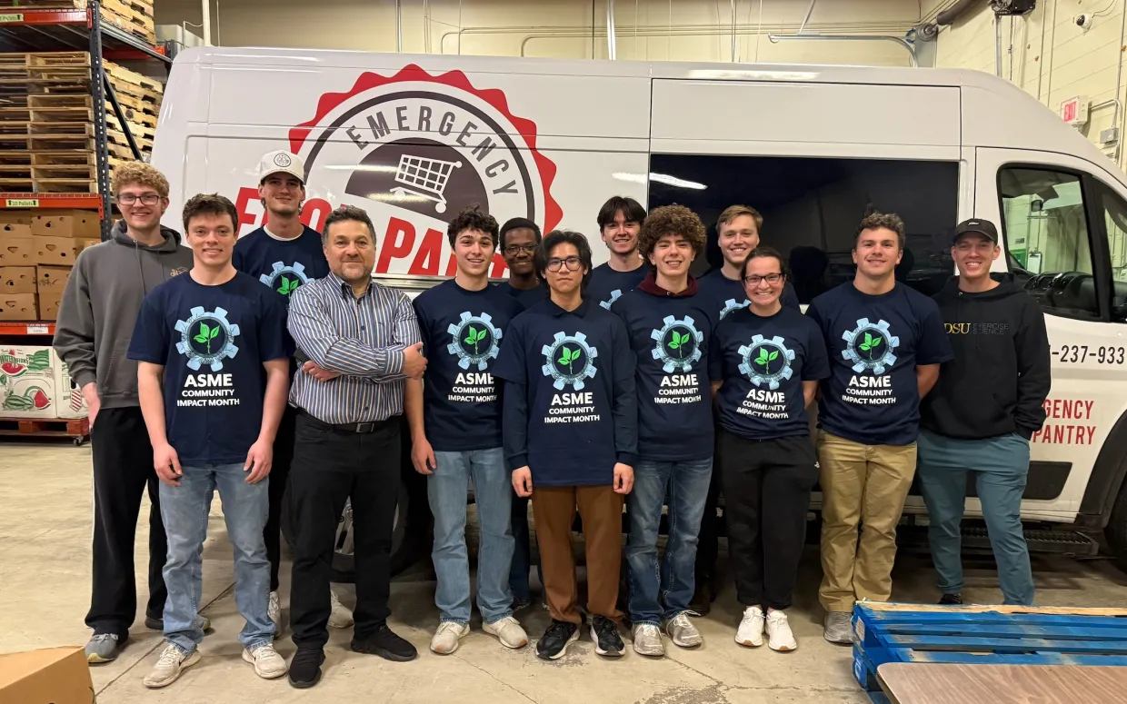 Students involved in ASME