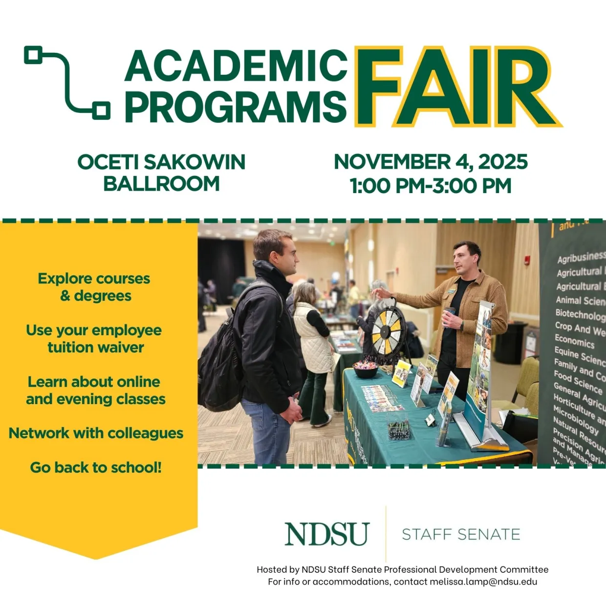 Academic Programs Fair Flyer (the information is in text format below this image)